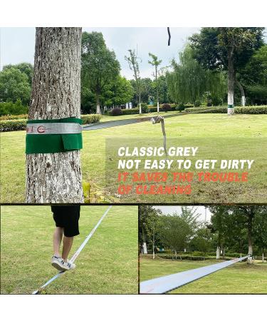57 ft LongLC Slackline Kit with Training Line | Arm Trainer, Tree Protectors, Ratchet Cover and Carry Bag | Tight Rope Slackline for Backyard | Ideal for Kids, Adults - Buy Online on GoSupps.com
