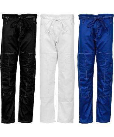 Ultimate Brazilian Jiu Jitsu Kimono Pants - Kids & Adults Unisex | Pre-Shrunk Tailored Fit & Triple Stitched | Lightweight X-Small Black - Buy Online on GoSupps.com