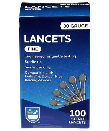Rite Aid Fine Sterile Lancets 30g 100 Count