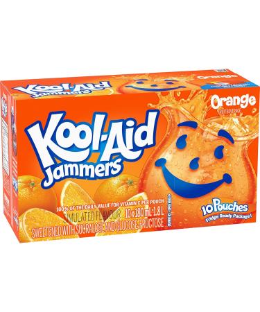 Kool-Aid Jammers Orange Flavour 1.8L (4 Boxes of 10 Pouches) - Buy Online on GoSupps.com