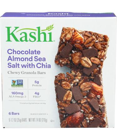 Kashi Chewy Granola Bars Chocolate Almond Sea Salt 6 Bars 1.2 oz (35 g) Each