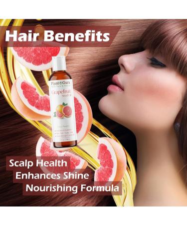 Plant Guru Grapefruit Seed Oil 8 fl. oz. Cold Pressed 100% Pure & Natural Carrier Skin Face Body & Hair Growth Moisturizer. Great for DIY Creams Lotions and Lip Balms - Buy Online on GoSupps.com