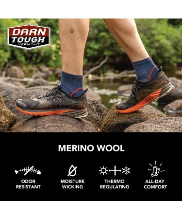 Darn Tough Men's Light Hiker 1/4 Lightweight Socks - Large Taupe - Buy Online on GoSupps.com