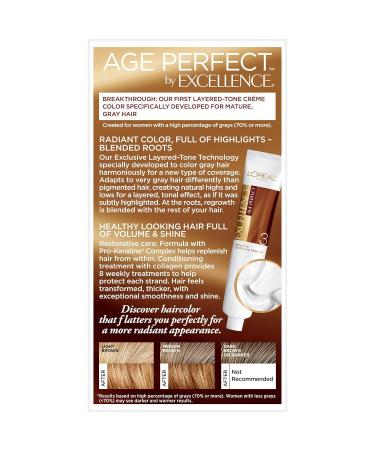 L'Oreal Paris Excellence Age Perfect 6N Light Soft Golden Brown - Layered Tone Color - Buy Online on GoSupps.com