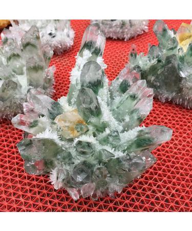 Home Decoration Natural Green Ghost Phantom Quartz Crystal Cluster Healing Specimen Chakra Stones Crystal Cluster - Buy Online on GoSupps.com