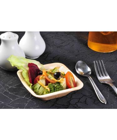Pack of 10 Eco-Friendly Disposable Leaf Bowls - 4" Square Bowls | Sustainable Biodegradable Tableware for Parties and Events