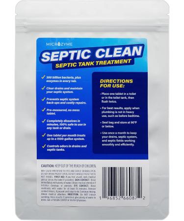SEPTIC CLEAN Tablets | 12-Month Septic Tank Cleaner Supply | Powerful Bacteria for a Healthy Septic System - Buy Online on GoSupps.com