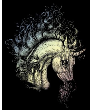 ROYAL BRUSH Holographic Foil Engraving Art Kit 8"X10", Arabian Unicorn