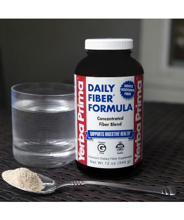 Yerba Prima Daily Fiber Formula Powder - 12 oz - Digestive Support Supplement - Buy Online on GoSupps.com