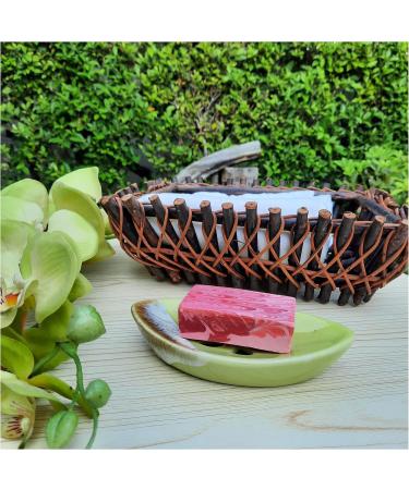 Buy Lemon Yellow Ceramic Soap Dish with Self Draining Tray Perfect for Bathroom & Kitchen | International Shipping Available - Buy Online on GoSupps.com