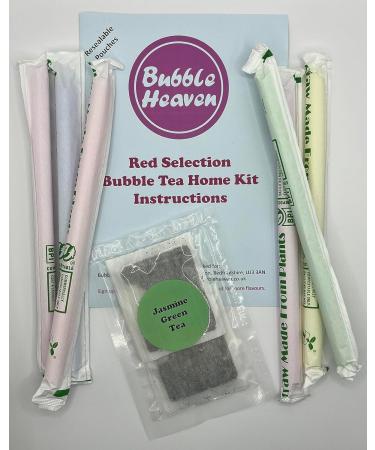 Fruity Red Selection Boba Bubble Tea Make at Home Kit 6-9 Extra Large Drinks - Buy Online on GoSupps.com