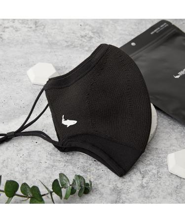 INHERENT Premium Traveler's Face Mask | Anti-Odor SILVERbac | Reusable & Adjustable | Comfortable Black Medium | International Shipping Available - Buy Online on GoSupps.com