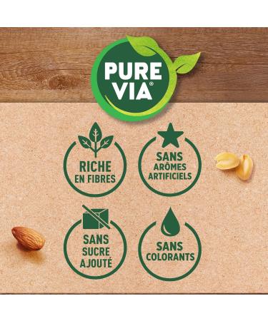 Pure Via Barres de C r ales Nuts Chocolat & Pointe de Sel - Riches en fibres - Sans sucre ajout | 3 x 35g Unit  - Buy Online on GoSupps.com