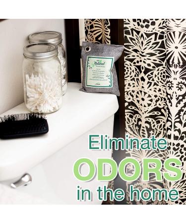 Bamboo Activated Charcoal Air Purifier Bags (Pack of 4, 200g Each) | Natural Deodorizer & Odor Eliminator for Home, Car, Closet, and Refrigerator - Buy Online on GoSupps.com