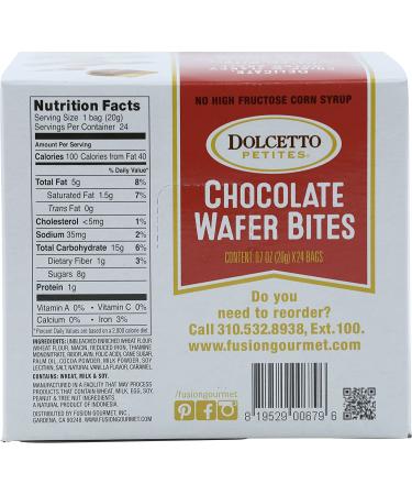 Dolcetto Chocolate-Filled Wafer Bites 0.7 oz (Pack of 24) - Indulgent and Decadent Treats - Buy Online on GoSupps.com