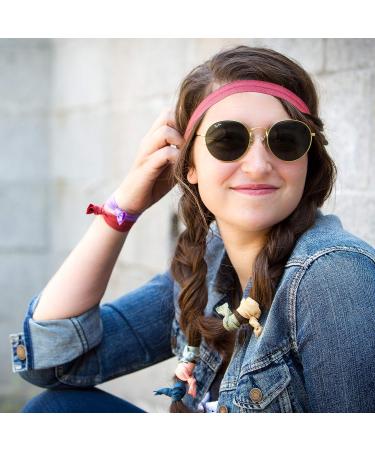 Classic Size Black No Crease Elastic Headband Hair Ties - Soft Stretch for Sports, Casual, Yoga - Buy Online on GoSupps.com