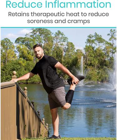 Vive Calf Brace - Adjustable Shin Splint Support for Men and Women - Lower Leg Compression Wrap for Pain Relief and Circulation Boost - Black Calf Sleeve - Buy Online on GoSupps.com