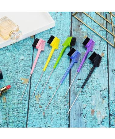 6-Piece Hair Edge Brush & Rat Tail Comb Set for Women - Double Sided Control Comb for Natural Styling - Ideal for Hair Edges & Eyebrows - Buy Online on GoSupps.com