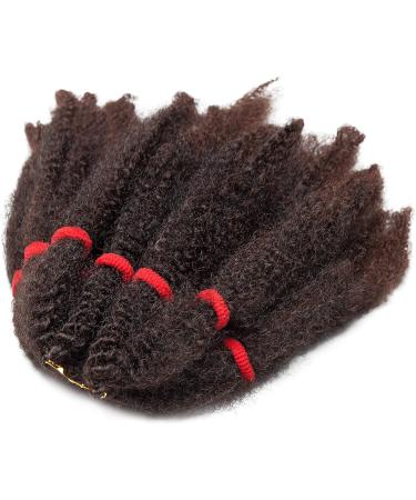 SEGO 11 Inch Afro Kinky Bulk Hair Braiding Curly Synthetic Hair Extensions For Braiding Afro Twist Hairpiece Black & Dark Auburn  - Buy Online on GoSupps.com