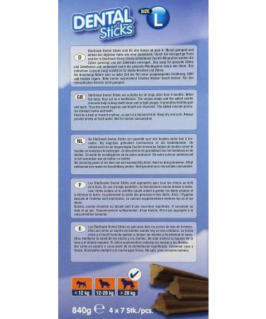 Nobby STARSNACK Dental Sticks for Dogs - Large 28 Pieces 840g - Tasty & Healthy Treats for Fresh Breath & Oral Care | International Shipping Available - Buy Online on GoSupps.com