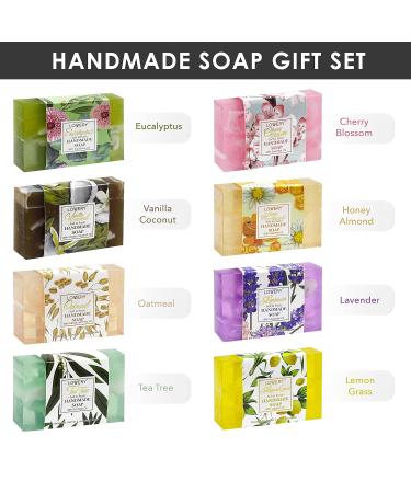 Handmade Soap Set for Fathers Day - 8 Piece Variety Pack for Men, Women & Teens | Natural Scented Bar Soap with Vitamin E & Shea Butter - 100g Ea - Buy Online on GoSupps.com