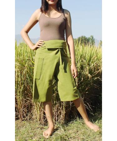 RaanPahMuang Unisex Thai Fisherman Pants | Loose Yoga Pirate Harem | 100% Cotton | XS-S | Acid Green - Buy Online on GoSupps.com