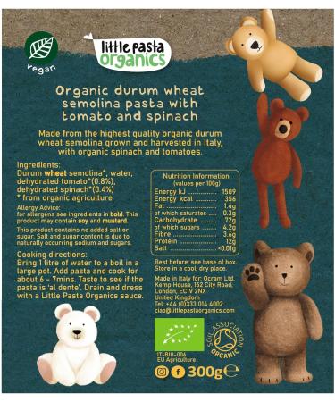 Little Pasta Organics Teddy Shaped Pasta (Pack of 1) - Buy Online on GoSupps.com