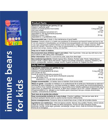 Herbaland Vegan Immune Boost Kids Gummies - Vitamin C, D3, Zinc, Echinacea, Elderberry - 90ct | Sugar-Free & Gluten-Free, Raspberry Lemon Flavor - Buy Online on GoSupps.com