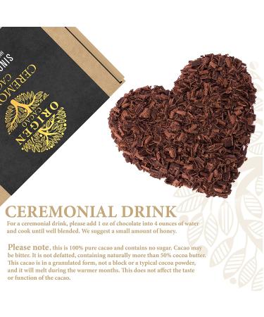 Origen 100% Pure Ceremonial Cacao | 16 Oz Granulated Ceremonial Grade | Sugar Free Superfood from Arhuaco Tribe - Buy Online on GoSupps.com