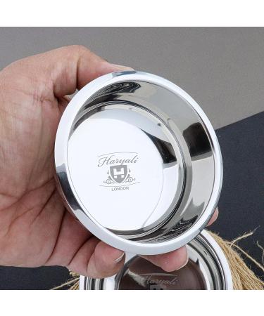 Haryali London Shaving Bowl - Stainless Steel Shaving Soap Dish for Rich Lather - Sustainable Shaving Soap Bowl for All Skin Types - Buy Online on GoSupps.com