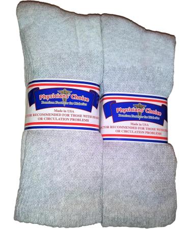 Buy Physician's CHOICE 6 Pair 13-15 Gray Crew Diabetic Socks for Men - Comfortable & Supportive - International Shipping Available - Buy Online on GoSupps.com