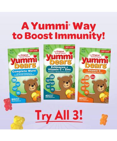 Yummi Bears Vitamin C Gummy Supplement for Kids - 60 Count - Buy Online on GoSupps.com