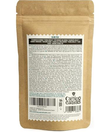 Organic Slimming Tea with Green Tea, Mate, Nettle, Dandelion, Ginger, White Tea, Horsetail, Hibiscus, Tulsi, Papaya, Cardamom - 100g Natural Herbal Detox Tea for Weight Loss & Fat Burn - Buy Online on GoSupps.com
