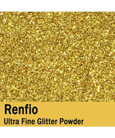 Renfio Metallic Gold Glitter Powder 80ml - Perfect for Resin Art Nail Art & DIY Decorations - Buy Online on GoSupps.com