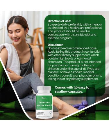 Fat Burner & Appetite Control Weight Loss Supplements for Women & Men - Metabolism Booster w/ L-Carnitine, CLA, Chromium - Appetite Suppressant for Weight Loss - 30 Capsules - Buy Online on GoSupps.com