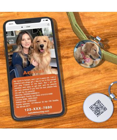 DISONTAG Personalized QR Code Dog ID - Customizable Online Profile | Secure Pet Privacy Control - Buy Online on GoSupps.com