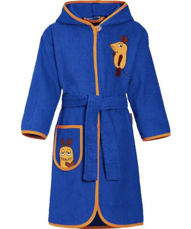 Playshoes Unisex Children's Terry Cloth Bathrobe Dressing Gown 110-116 marine The Mouse