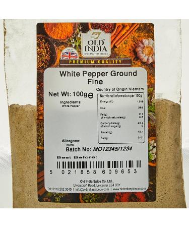 Old India White Pepper Ground Fine 100g - Premium Quality Spice - Buy Online on GoSupps.com
