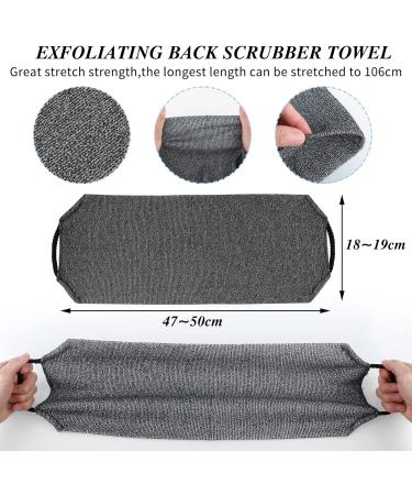 Double-Sided Exfoliating Back Scrubber with Handles for Deep Cleansing - Men and Women - Buy Online on GoSupps.com