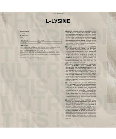 Bulk L-Lysine Powder 500 g Packaging May Vary 500g - Buy Online on GoSupps.com