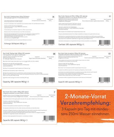 Now Foods Psyllium Husk Caps 500mg - Gluten-Free Vegan Capsules 500 Count - Laboratory Tested for Quality - Buy Online on GoSupps.com