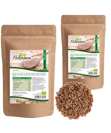 Mynatura bio psyllium completely 2x1000g i plant i 99% purity i raw food i natural product i fiber I suitable for humans and animals i protein i de- ko-044 i 2x1000g (2)