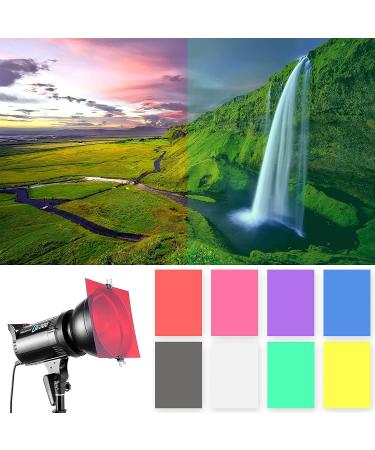 8pcs Color Correction Gel Light Filters for Photography Studio Flashlight - Premium Lighting Gels Sheet for LED Lights - Buy Online on GoSupps.com