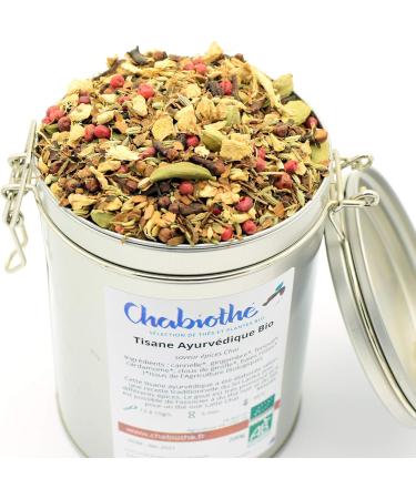  Chabioth Chabioth - Organic Ayurvedic Chai Masala Herbal Tea 200g - with Indian spices - blended and packaged in France - biodegradable sachet - Buy Online on GoSupps.com