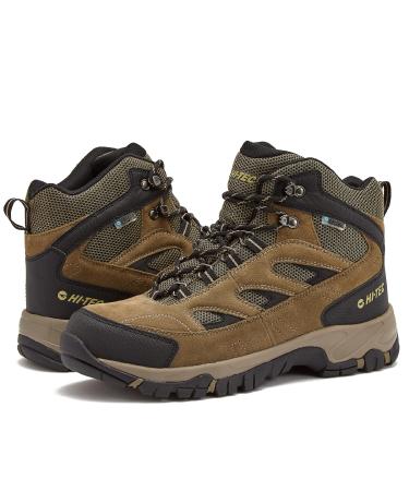 HI-TEC Yosemite WP Mid Waterproof Hiking Boots for Men, Lightweight Breathable Outdoor Trekking Shoes 9 Dark Green