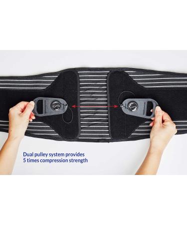Comfort Compression Back Brace - XSmall (18-25 Waist) | Supportive Black Lower Back Brace for Pain Relief & Active Lifestyle - Buy Online on GoSupps.com
