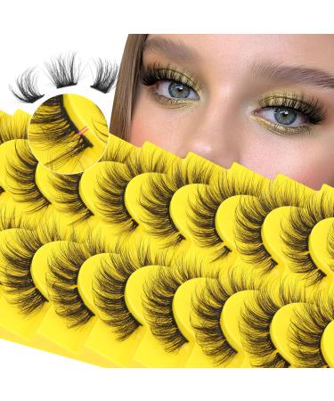 Lash Clusters Wispy Individual Lashes Natural Look D Curl Strips False Eyelashes 120 Pcs Cluster Lashes DIY at Home Lash Extensions 10 Pairs by Pleell Cat Eye Lashes 140 Pcs