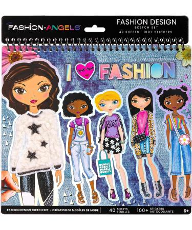 Fashion Angels I Love Fashion Sketch Portfolio - Sketch Book for Beginners | Includes Stencils and Stickers | For Kids 6 - Buy Online on GoSupps.com