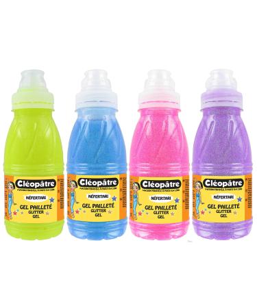 Cl op tre - GP250X4NEO - GLITTER GEL set transparent gel with colorful glitter neon tones 4 x 250 ml