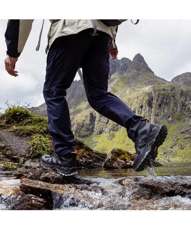 NORTIV 8 Polar Bear Series Men's Waterproof Trekking Hiking Boots - Size 13 Black | Extra Grip for Unbeatable Traction - Buy Online on GoSupps.com